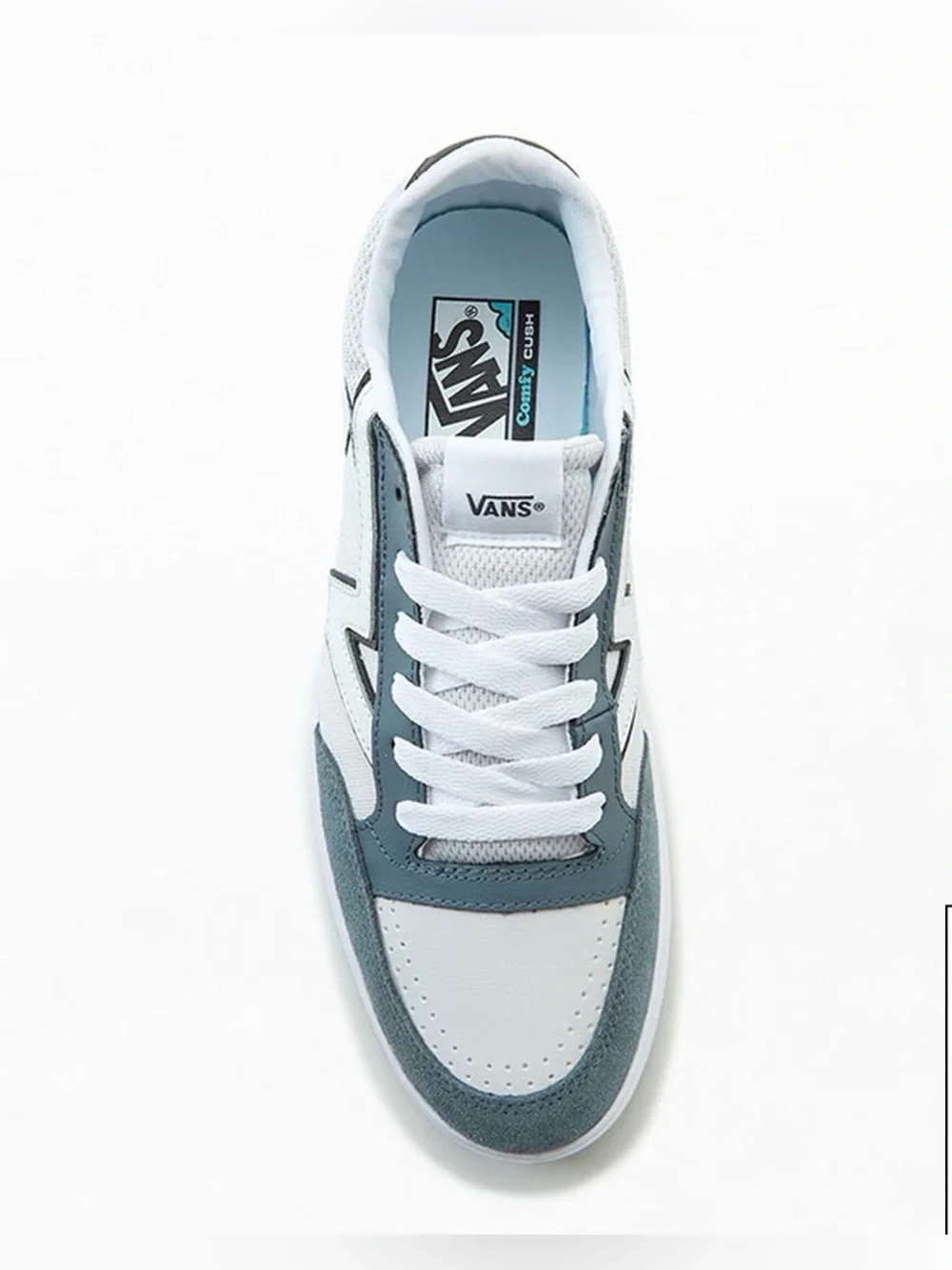 Vans Lowland CC Freshman Shoes Stormy Weather Mens 9 Womens 10.5 Blue/Gray White